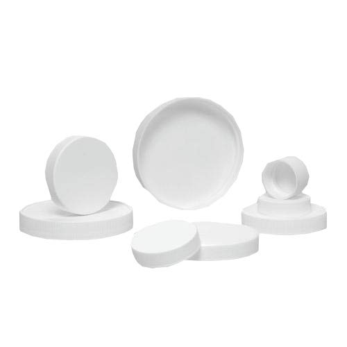 Qorpak CAP-00369 38-400 White Ribbed Polypropylene Cap with SturdeeSeal Polyethylene Foam Liner (Pack of 3750)