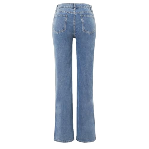Jean ample pour femme à jambe large et taille haute style Y2K cargo fluide