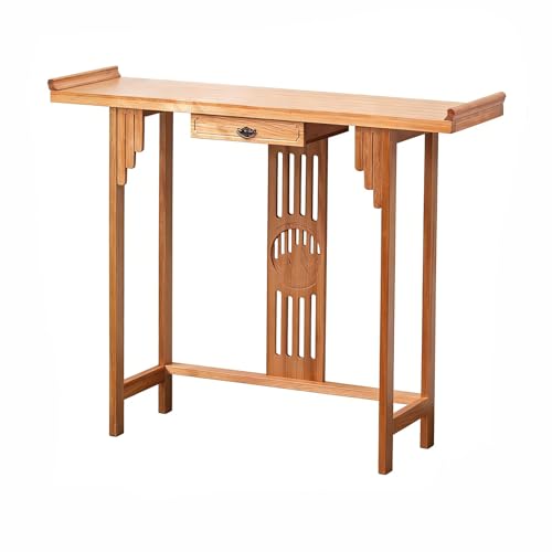 BQZKTVED Salon Modernas mesas auxiliares para mesita Auxiliar entradas Modernos Maciza Mueble con Almacenamiento cajones, para Pasillo, Entrada(Natural Wood Color,100x30x84cm)