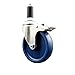 Service Caster Brand 5 Inch 316 Stainless Steel Light Duty Expanding Stem Caster Wheel Solid Polyurethane Wheel and 1-1/4? Stem ? 300lbs./Caster ? Swivel Caster with Total Locking Brake