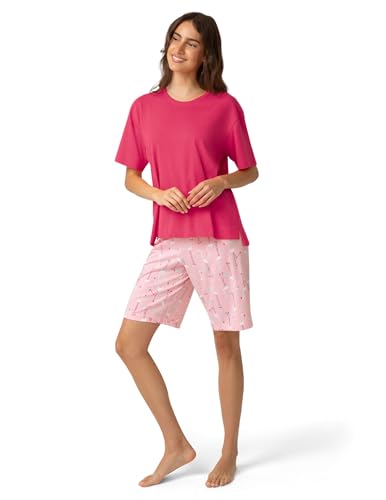 Image of HUE Women's Summer Vacation Pajama Separates, Soft, Whimsical Print Pjs with Tropical Beach Themes, Flip Flops, Cocktails