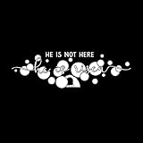 Feingravierte Aufkleber Er ist nicht hier – Auferstandene christliche Kalligrafie 25x82.8cm Wandverschönerung Weiß