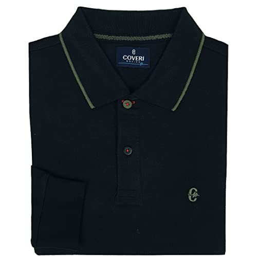Polo Uomo Manica Lunga Cotone Leggero Taglie Forti 3XL 4XL