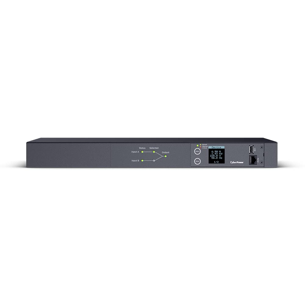 Cyberpower PDU24005 Commutateur de transfert automatique ATS 16 A 8 x C13 2 x C19