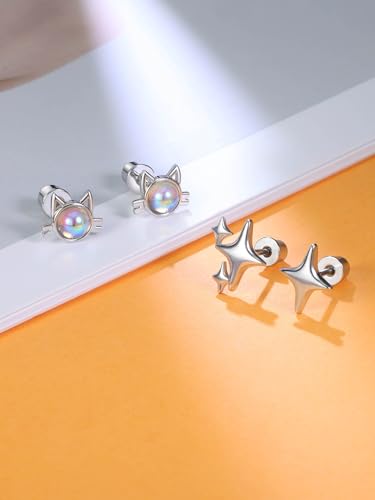 Surgical Stainless Steel Earrings for Girls Women Hypoallergenic Screw Back Earrings for Kids Jewelry Sensitive Ears2