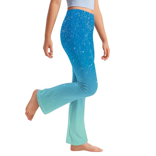 Toddler Girls Gradient Sequins Print Yoga Pants Teens Comfort High Waisted Active Straight Leggings for Kids 2-13 Years3