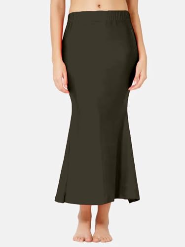 Image of Selvia Women's Lycra Blend Solid Elastic Side Slit Straight Saree Shapewear Petticoat || Saree Shapewear for Women|| Saree Petticoat for Women