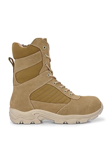 Image of Harrytech London SWAT Tactical Airforce /Military /Army Boots for Men with Side Zip Suede Leather 9 inch (Inches) long boots with Trekking /HIking /Bike Rider
