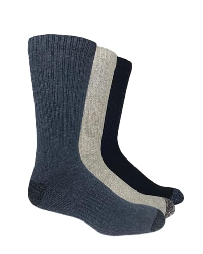 Carolina Ultimate Men's Midweight Cushion Casual Boot Crew Socks 6 Pair Pack