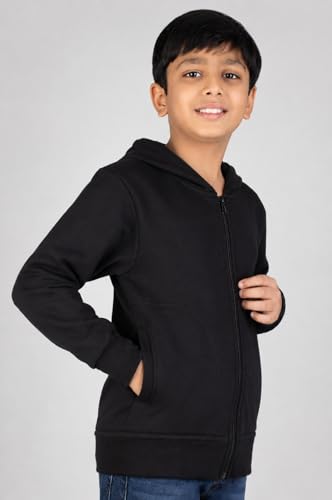 Image of ADBUCKS Unisex Fleece Cotton Zipper Sweatshirt with Hoodies for Boys and Girls