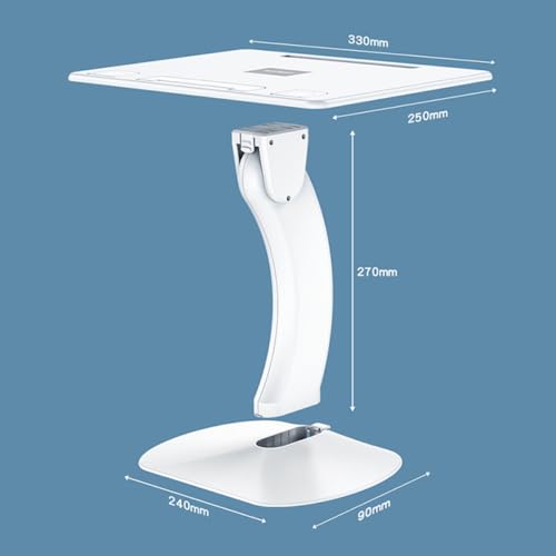 Base plegable para laptop y tablet UKCOCO blanca miniatura 3