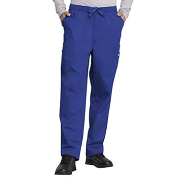 Calças cargo médicas masculinas originais para trabalho com zíper 4000, Azul galáxia, 5G