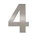 Produktbild 30cm Thorwa® Design Edelstahl Hausnummer, fein gebürstet, inkl. Montagematerial/H: 300mm / Farbe: silber (4)