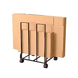 Generisch Kartonwagenständer, Bietet Platz For 15 Kartons, Mit Rollen Ausgestattet, Lagerregal For Heimwerkstatt, Garage(Black)