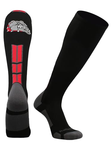 MadSportsStuff Bulldog Logo Over the Calf Socks