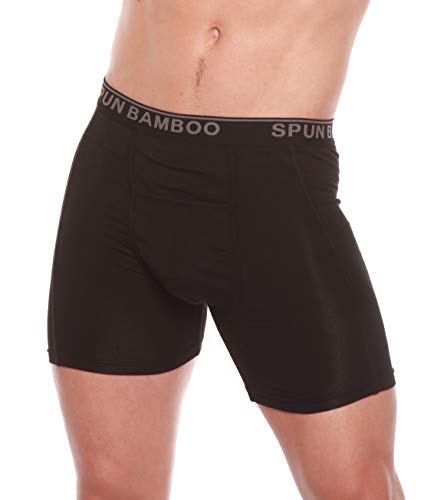 Spun Bamboo Men's Boxer Briefs Underwear - Soft, Comfortable, Breathable, Moisture Wicking Boxers for Men