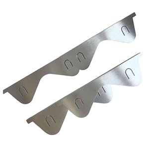 Generisch Edelstahl Herdspaltabdeckung Set von 2