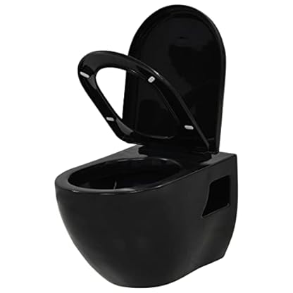 WYIPENGF Wand-WC mit verdecktem Spülkasten, Keramik, Schwarz, 1126 Toiletten – Bild 5