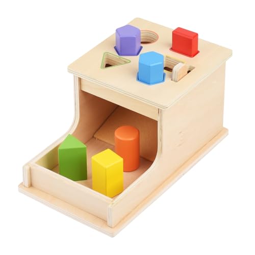 Image of Busy Edition Montessori Toys for Toddlers Object Permanence Box Wooden Shape Sorter Drop Toy Play for 1 2 3 Year Old Toddlers