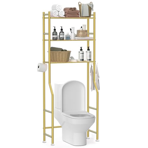 Chilihuala 3-Tier Over The Toilet Storage, Freestanding Metal Bathroom Organizer