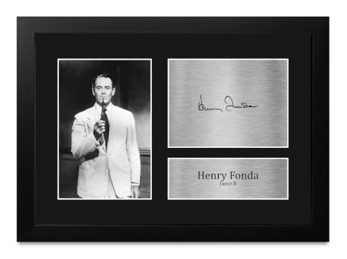 Henry Fonda autógrafo impreso de 12 Angry Men póster enmarcado A4