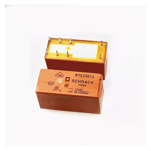 Relais 8 broches 12V CC RTE24012 à double contact de 8A