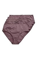Ulla Popken Damen große Größen Übergrößen Plus Size Midislips, 5er-Pack, einfarbig, bis Gr. 66/68