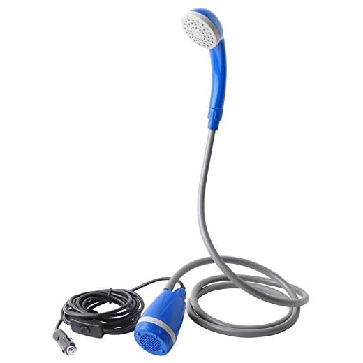 Brunner - Ducha de Viaje 12 V Aquafresh 2.0 para Camping y jardín, Color Azul y Gris
