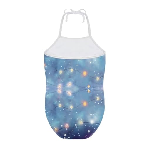 Image of Christmas Kids One-Piece Halter Swimsuits Beach Swimwear Bathing Suit for 3-10 Years Girls