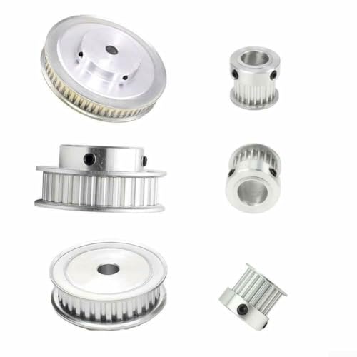 Juego de poleas tensoras de aleación de aluminio 20T y 60T 8 mm tamaño de cubo para correas dentadas de 6 mm de ancho en sistemas de transmisión mecánica