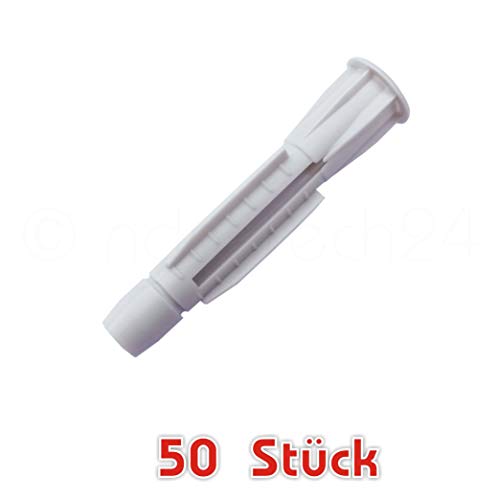 Preisvergleich Produktbild 50 Stück Universaldübel 10 x 60mm - Allzweckdübel - Kragendübel - Hohlraumdübel