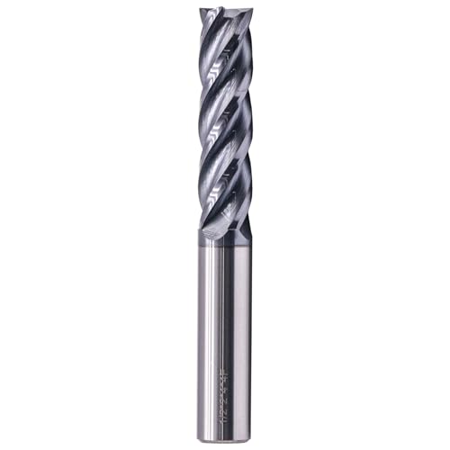 Image of 1 /2 inch 4 Flute Solid Carbide Long Square End Mill, 4 inch OAL, AlTiN Coated | 35 Helix, 1 /2 inch Cutting Dia, 1 /2 inch Shank Dia, 2 inch LOC, for Milling Alloy Steel, Carbon Steel, Cast Iron, Copper