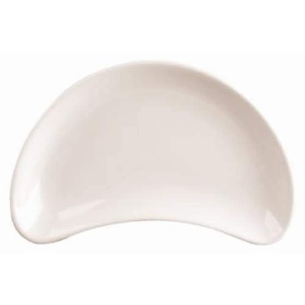 Olympia White Ware Crescent Salad Service Plates 200mm Porcelain 12pc