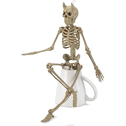 e Crafty 16” Halloween Skeleton Decoration,Full Body Skeleton with Posable Movable Joints for Halloween Party Decorations Cover