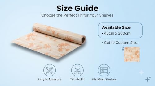 Image of Dribble (45cm X 300cm) Eva Shelf Liner Mat Roll, Non Slip Drawer & Cabinet Liner for Kitchen, Waterproof Oilproof Washable Fridge Mat, Anti Skid Multipurpose Mat (Palm Paradise Yellow)