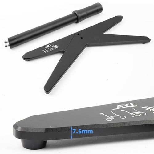 Présentoir pour vélo pliant support aluminium réglable noir doré 355x320mm