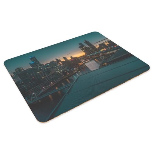 Sets de table souples dessous en liège napperons building grand format x4