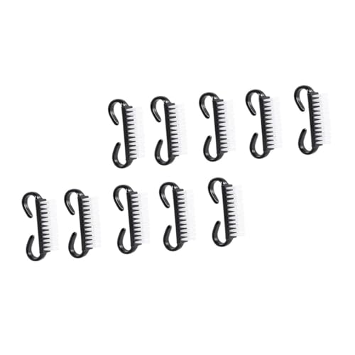 BAZEITFLOW 10個 小号牛角ネイルブラシ ネイルダスト除去用 清潔保持 手洗い用 携帯便利 ネイルケアツール 家旅行用