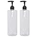 TOPBATHY 2 sztuki 500 ml dozownik mydła buteleczki przezroczyste pompki do wielokrotnego napełniania, puste butelki do płynnego szamponu, balsamu do rąk, do kuchni, łazienki (wybór losowy)