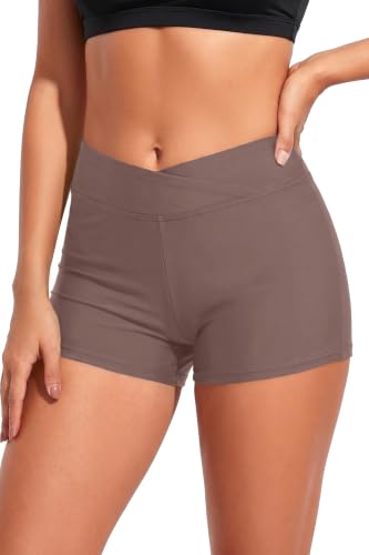 Image of Womens V Cross Swim Shorts Tummy Control Bottoms (Available in Plus)