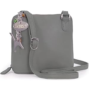 Damen Leder Umhängetasche – Crossbody Bag/Handtasche Klein – Verstellbarer Schultergurt – LENA