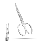 ZyEdge Curved Nail Scissors for Women & Men – Stainless Steel 3.5 Inch Manicure Pedicure Scissors for Toenail, Fingernail, Nose Hair, Mustache, Eyebrow and Eyelash (Curved Nail Scissors)