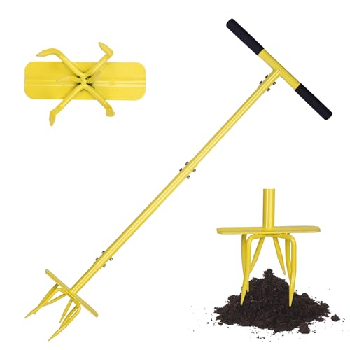 BARAYSTUS Hand Tiller Cultivator with Steel Garden Claw, Manual Twist Tiller Soil Loosening Garden...
