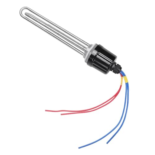 Vqxmhrpw Calentador De Agua Solar CA/CC con Sonda De 48 V/220 V, Termostato For Calentador De Agua Eléctrico, Elemento Calefactor De Inmersión SUS304(220v 1500w 48v 1000w)