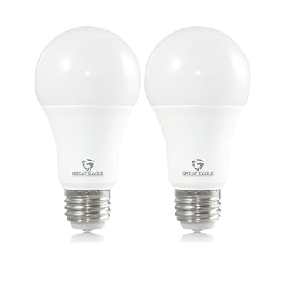 Great Eagle Lighting Corporation 40/60/100W Equivalent 3-Way A19 LED Light Bulb 3000K Soft White Color (2-Pack)