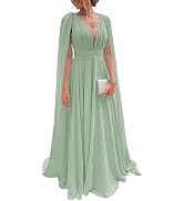 NaRHbrg Women's V-Neck Lace Maxi Dress - A-Line Evening Gown For Wedding & Party