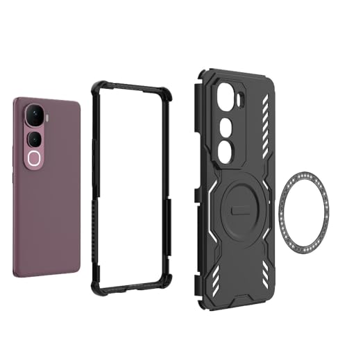 Image of Back Cover Case for Vivo Y400 Pro 5G | 360 Protection Mobile Phone Case Mag-Safe | Camera Protection | Vivo Y 400 Pro Back Cover /Vivo Y400 Pro 5+G - Black TPU+PC