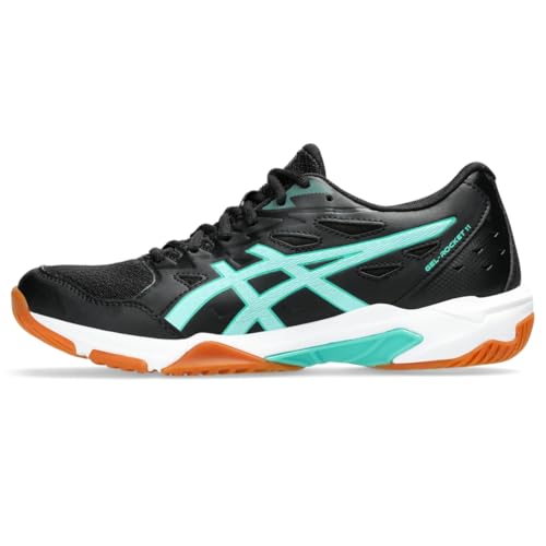 ASICS Women's Gel-Rocket 11 Volleyball Shoes, 8.5, Black/Illuminate Mint