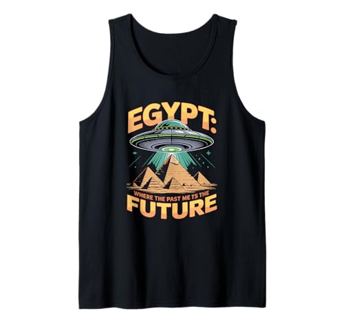 Egipto Donde el Pasado se Encuentra con Las futuras pirámides ovni Camiseta sin Mangas