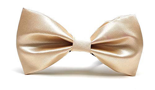 Image of JAGMOOLYA Products The Perfect Classic Satin Pre-Tied Bow Tie Formal Solid Tuxedo Bowtie Adjustable Length Many Colors and Styles Bow for Adults and Children